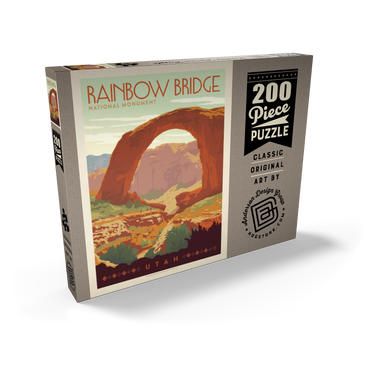 Darstellung des Puzzle Motivs Rainbow Bridge National Monument, Vintage Poster 200 Puzzle Schachtel Ansicht2