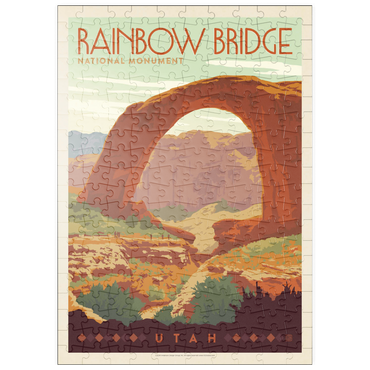 Darstellung des Puzzle Motivs puzzleplate Rainbow Bridge National Monument, Vintage Poster 200 Puzzle