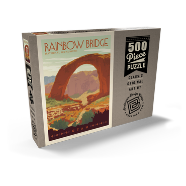 Darstellung des Puzzle Motivs Rainbow Bridge National Monument, Vintage Poster 500 Puzzle Schachtel Ansicht2