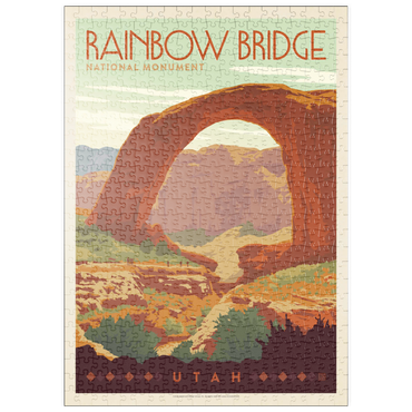 Darstellung des Puzzle Motivs puzzleplate Rainbow Bridge National Monument, Vintage Poster 500 Puzzle