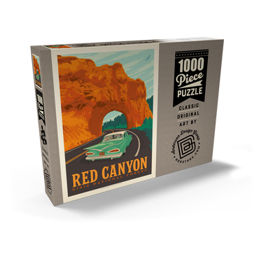Darstellung des Puzzle Motivs Red Canyon, Utah, Vintage Poster 1000 Puzzle Schachtel Ansicht2