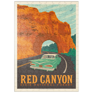 Darstellung des Puzzle Motivs puzzleplate Red Canyon, Utah, Vintage Poster 200 Puzzle