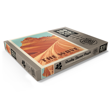 Darstellung des Puzzle Motivs Coyote Buttes, AZ: Inside The Wave, Vintage Poster 100 Puzzle Schachtel Ansicht1
