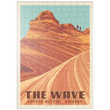 Darstellung des Puzzle Motivs puzzleplate Coyote Buttes, AZ: Inside The Wave, Vintage Poster 200 Puzzle