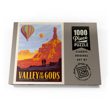 Darstellung des Puzzle Motivs Valley Of The Gods, Utah, Vintage Poster 1000 Puzzle Schachtel Ansicht3