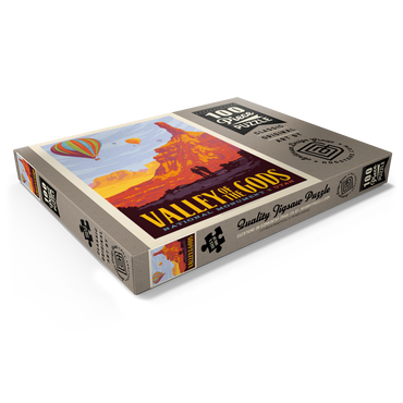 Darstellung des Puzzle Motivs Valley Of The Gods, Utah, Vintage Poster 100 Puzzle Schachtel Ansicht1