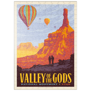 Darstellung des Puzzle Motivs puzzleplate Valley Of The Gods, Utah, Vintage Poster 200 Puzzle