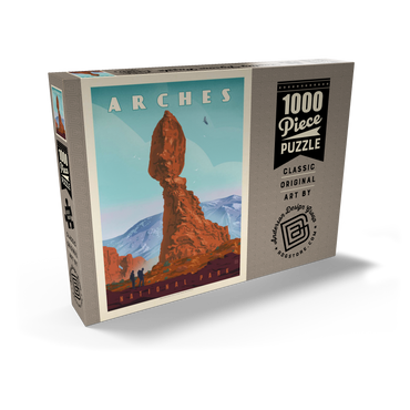 Darstellung des Puzzle Motivs Arches National Park: Balanced Rock, Vintage Poster 1000 Puzzle Schachtel Ansicht2