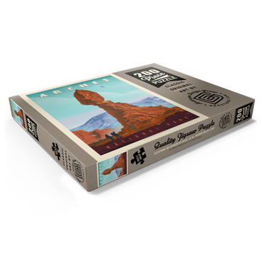 Darstellung des Puzzle Motivs Arches National Park: Balanced Rock, Vintage Poster 200 Puzzle Schachtel Ansicht1