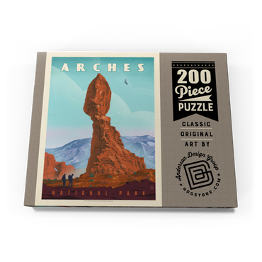 Darstellung des Puzzle Motivs Arches National Park: Balanced Rock, Vintage Poster 200 Puzzle Schachtel Ansicht3