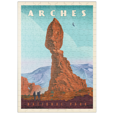 Darstellung des Puzzle Motivs puzzleplate Arches National Park: Balanced Rock, Vintage Poster 200 Puzzle