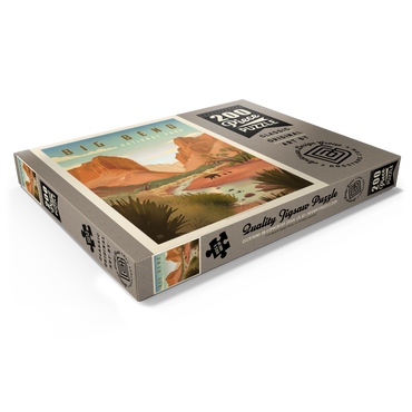Darstellung des Puzzle Motivs Big Bend National Park: Black Bears, Vintage Poster 200 Puzzle Schachtel Ansicht1