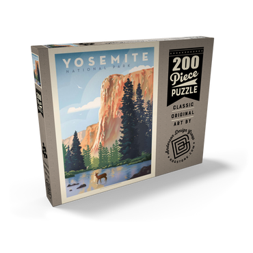 Darstellung des Puzzle Motivs Yosemite National Park: In The Shadow Of El Capitan, Vintage Poster 200 Puzzle Schachtel Ansicht2
