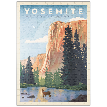 Darstellung des Puzzle Motivs puzzleplate Yosemite National Park: In The Shadow Of El Capitan, Vintage Poster 200 Puzzle