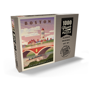 Darstellung des Puzzle Motivs Boston: Anderson Memorial Bridge, Vintage Poster 1000 Puzzle Schachtel Ansicht2