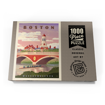 Darstellung des Puzzle Motivs Boston: Anderson Memorial Bridge, Vintage Poster 1000 Puzzle Schachtel Ansicht3