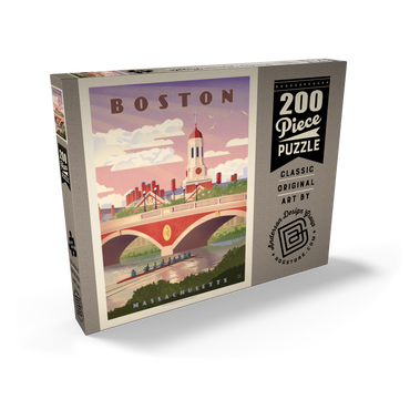 Darstellung des Puzzle Motivs Boston: Anderson Memorial Bridge, Vintage Poster 200 Puzzle Schachtel Ansicht2