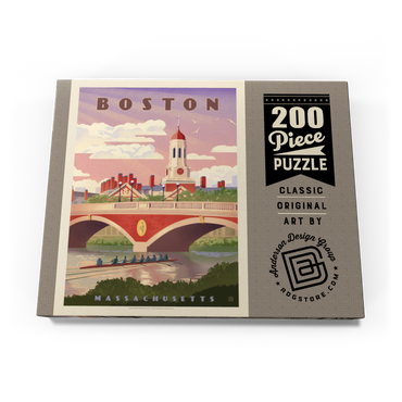 Darstellung des Puzzle Motivs Boston: Anderson Memorial Bridge, Vintage Poster 200 Puzzle Schachtel Ansicht3