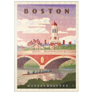 Darstellung des Puzzle Motivs puzzleplate Boston: Anderson Memorial Bridge, Vintage Poster 200 Puzzle