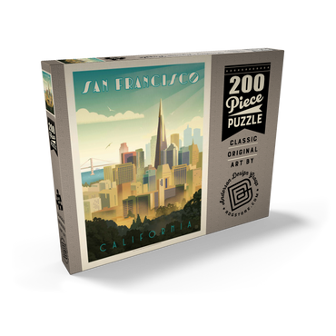 Darstellung des Puzzle Motivs San Francisco, CA: Tower View, Vintage Poster 200 Puzzle Schachtel Ansicht2