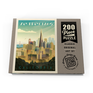 Darstellung des Puzzle Motivs San Francisco, CA: Tower View, Vintage Poster 200 Puzzle Schachtel Ansicht3