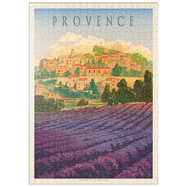 Darstellung des Puzzle Motivs puzzleplate France: Provence In The Afternoon, Vintage Poster 500 Puzzle