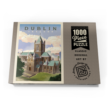 Darstellung des Puzzle Motivs Ireland: Dublin, Vintage Poster 1000 Puzzle Schachtel Ansicht3