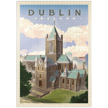 Darstellung des Puzzle Motivs puzzleplate Ireland: Dublin, Vintage Poster 1000 Puzzle