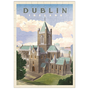 Darstellung des Puzzle Motivs puzzleplate Ireland: Dublin, Vintage Poster 100 Puzzle