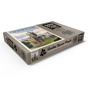 Darstellung des Puzzle Motivs Ireland: Dublin, Vintage Poster 500 Puzzle Schachtel Ansicht1