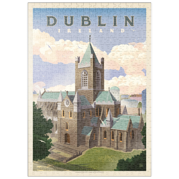 Darstellung des Puzzle Motivs puzzleplate Ireland: Dublin, Vintage Poster 500 Puzzle