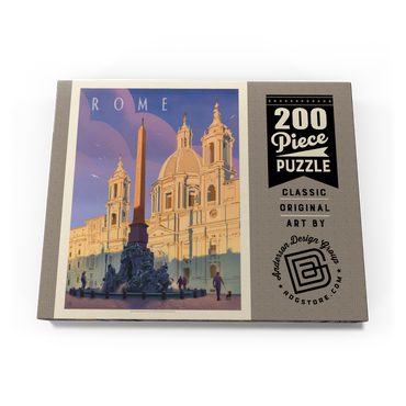 Darstellung des Puzzle Motivs Italy: Rome In The Morning, Vintage Poster 200 Puzzle Schachtel Ansicht3
