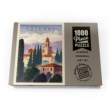 Darstellung des Puzzle Motivs Italy: Tuscany In The Summer, Vintage Poster 1000 Puzzle Schachtel Ansicht3