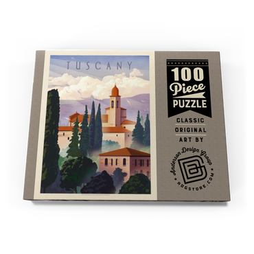 Darstellung des Puzzle Motivs Italy: Tuscany In The Summer, Vintage Poster 100 Puzzle Schachtel Ansicht3