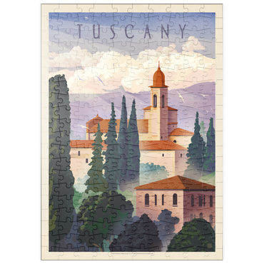 Darstellung des Puzzle Motivs puzzleplate Italy: Tuscany In The Summer, Vintage Poster 200 Puzzle