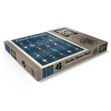 Darstellung des Puzzle Motivs Cosmic Alphabet, Vintage Poster 200 Puzzle Schachtel Ansicht1