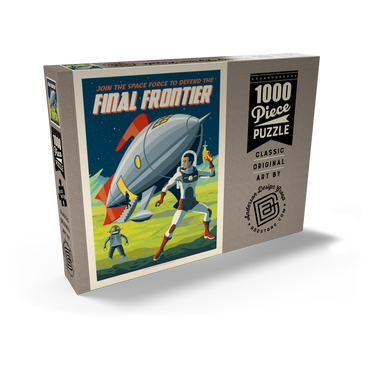 Darstellung des Puzzle Motivs Final Frontier (Join The Space Force), Vintage Poster 1000 Puzzle Schachtel Ansicht2