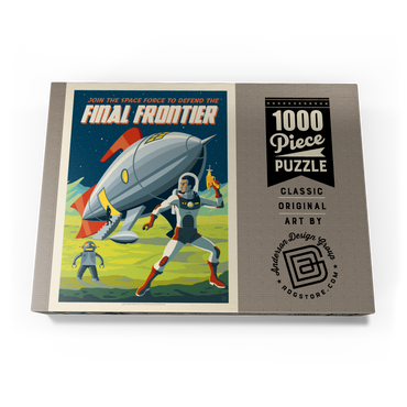 Darstellung des Puzzle Motivs Final Frontier (Join The Space Force), Vintage Poster 1000 Puzzle Schachtel Ansicht3