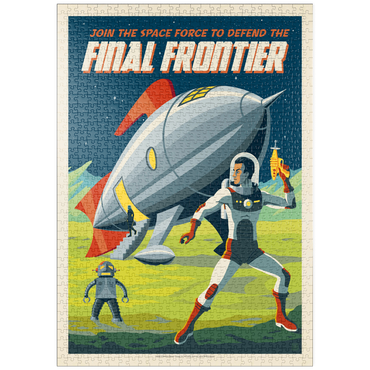 Darstellung des Puzzle Motivs puzzleplate Final Frontier (Join The Space Force), Vintage Poster 1000 Puzzle