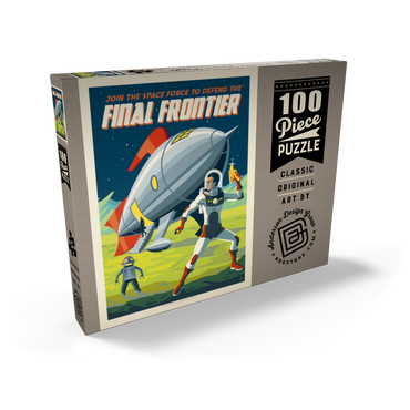 Darstellung des Puzzle Motivs Final Frontier (Join The Space Force), Vintage Poster 100 Puzzle Schachtel Ansicht2