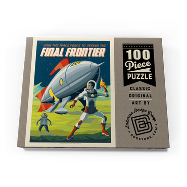 Darstellung des Puzzle Motivs Final Frontier (Join The Space Force), Vintage Poster 100 Puzzle Schachtel Ansicht3