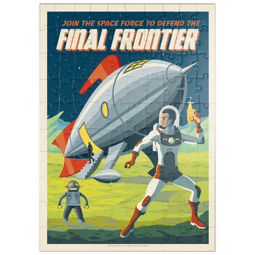Darstellung des Puzzle Motivs puzzleplate Final Frontier (Join The Space Force), Vintage Poster 100 Puzzle