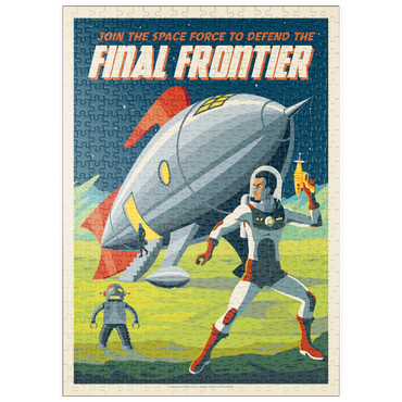 Darstellung des Puzzle Motivs puzzleplate Final Frontier (Join The Space Force), Vintage Poster 500 Puzzle
