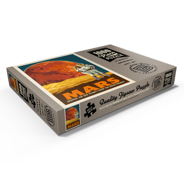 Darstellung des Puzzle Motivs Mars: As Seen From The Moon Phobos, Vintage Poster 1000 Puzzle Schachtel Ansicht1