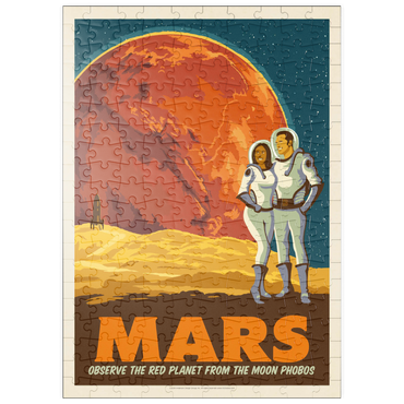Darstellung des Puzzle Motivs puzzleplate Mars: As Seen From The Moon Phobos, Vintage Poster 200 Puzzle