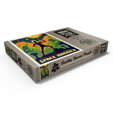 Darstellung des Puzzle Motivs Space Ranger: Retro Futura, Vintage Poster 1000 Puzzle Schachtel Ansicht1