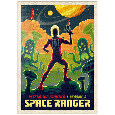 Darstellung des Puzzle Motivs puzzleplate Space Ranger: Retro Futura, Vintage Poster 1000 Puzzle