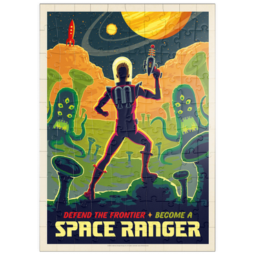 Darstellung des Puzzle Motivs puzzleplate Space Ranger: Retro Futura, Vintage Poster 100 Puzzle