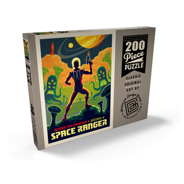 Darstellung des Puzzle Motivs Space Ranger: Retro Futura, Vintage Poster 200 Puzzle Schachtel Ansicht2