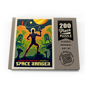 Darstellung des Puzzle Motivs Space Ranger: Retro Futura, Vintage Poster 200 Puzzle Schachtel Ansicht3